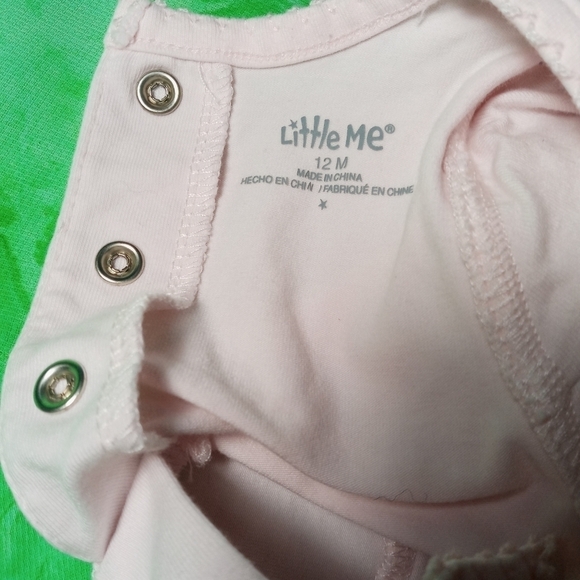 Little Me Girl's Pink Tulle Onesie Dress - Picture 4 of 8